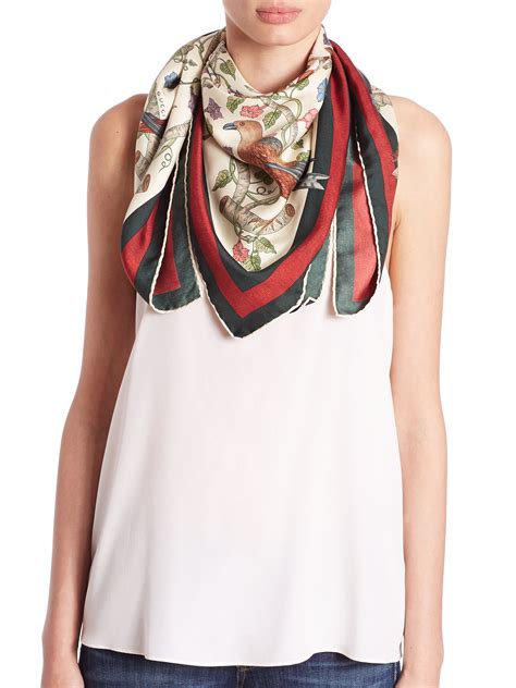 Gucci foulard silk scarf